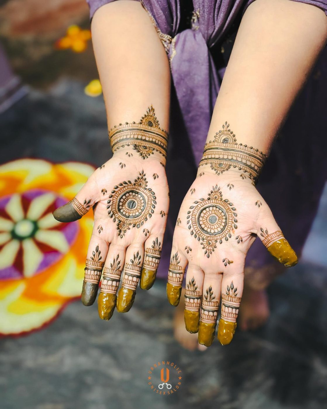 Bridal mehndi work