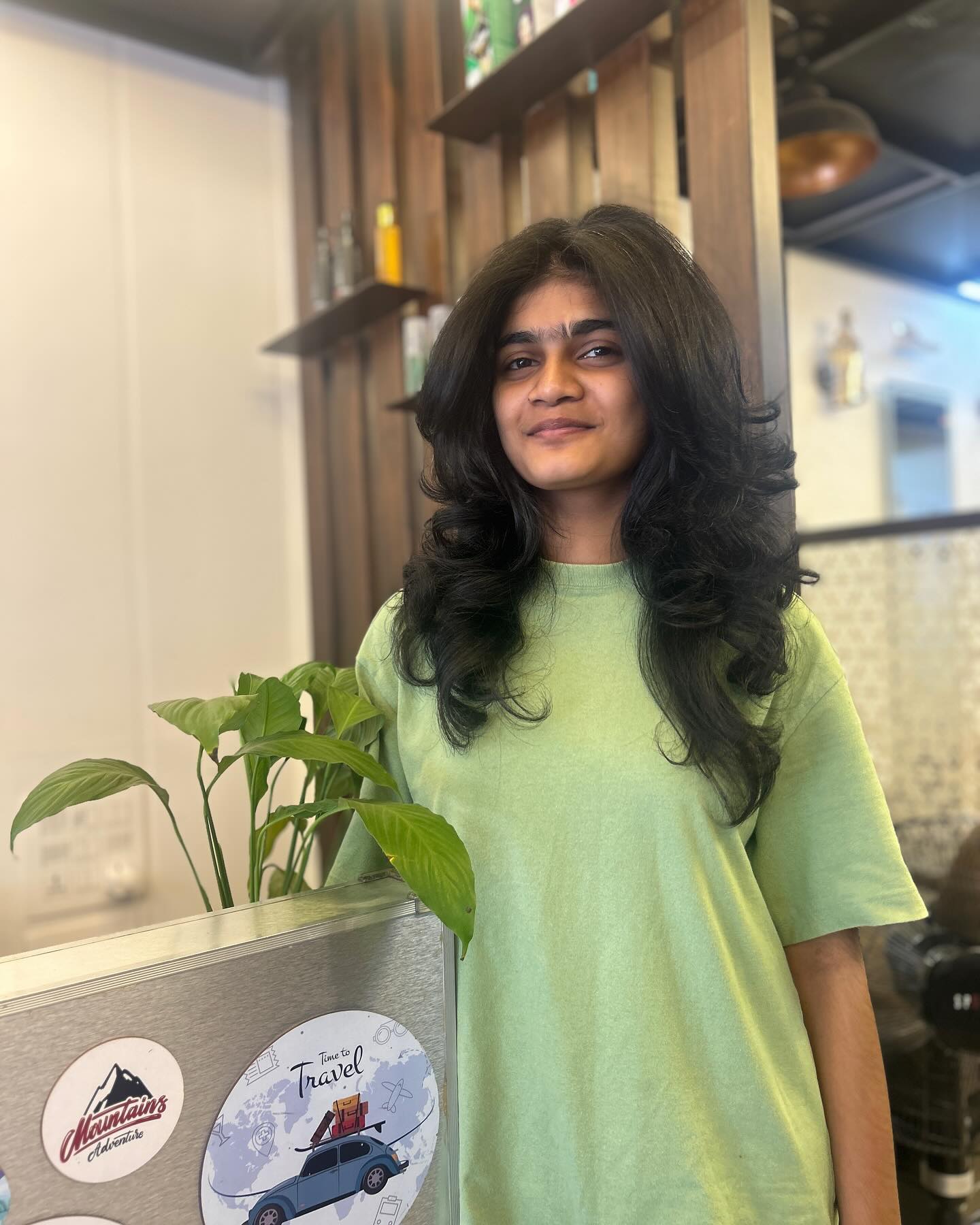 A guest after a Schwarzkopf blow-out at Urban Holic